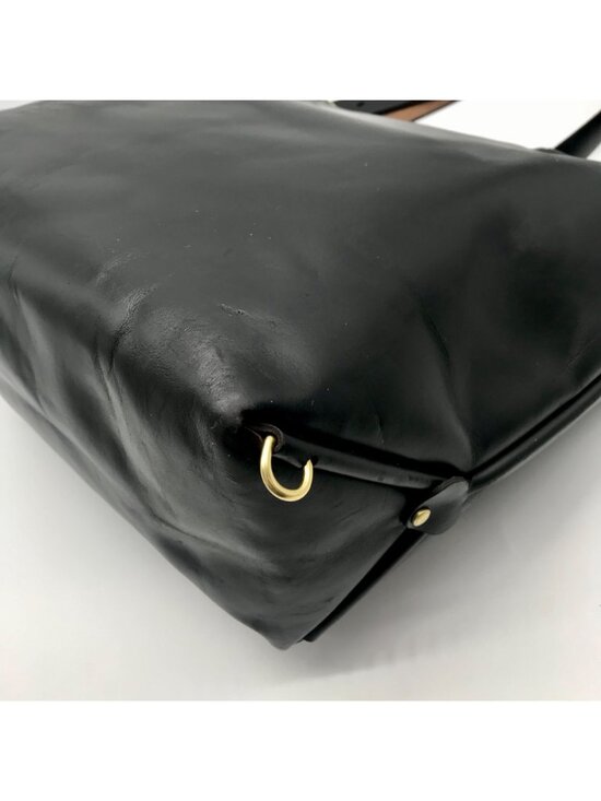 Form Function Form Black Horween Leather & Animal Print Flap 3 Way Bag Form Function Form Black Horween Leather & Animal Print Flap  main image 2